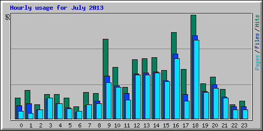 Hourly usage for July 2013