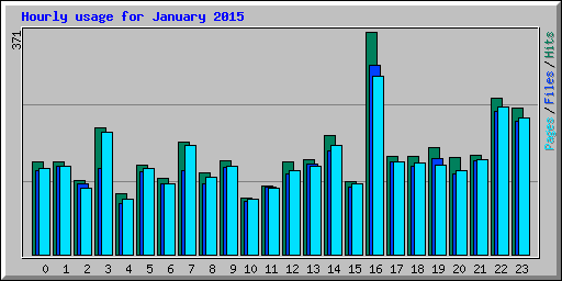 Hourly usage for January 2015