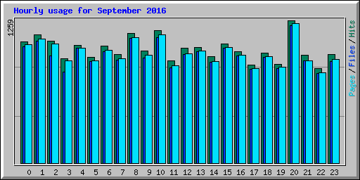 Hourly usage for September 2016