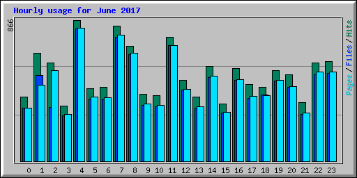 Hourly usage for June 2017