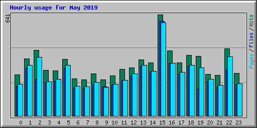 Hourly usage for May 2019