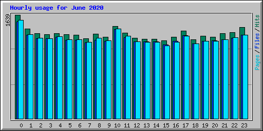 Hourly usage for June 2020