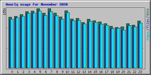 Hourly usage for November 2020