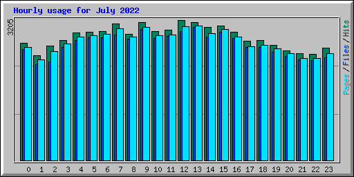 Hourly usage for July 2022