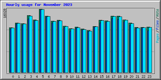 Hourly usage for November 2023