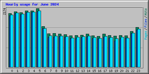 Hourly usage for June 2024