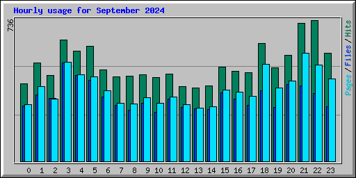 Hourly usage for September 2024