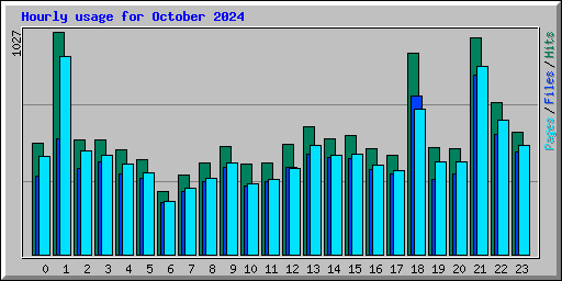 Hourly usage for October 2024