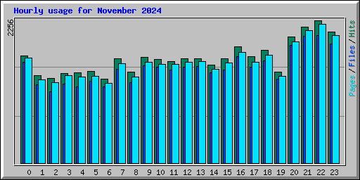 Hourly usage for November 2024