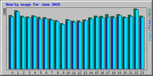 Hourly usage for June 2025