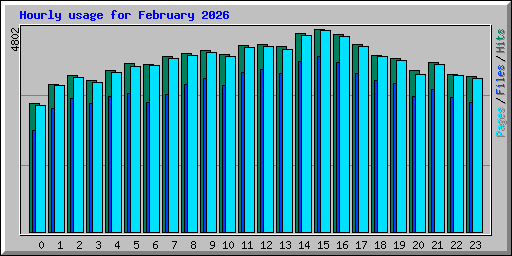Hourly usage for February 2026