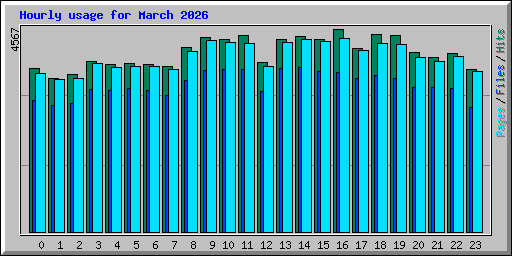 Hourly usage for March 2026