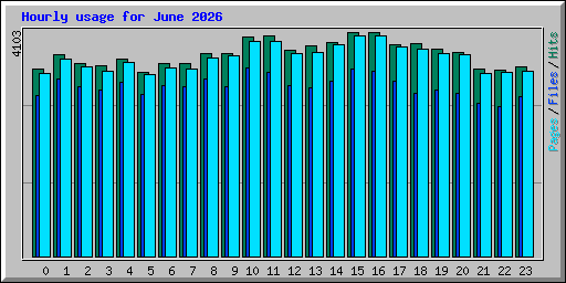 Hourly usage for June 2026