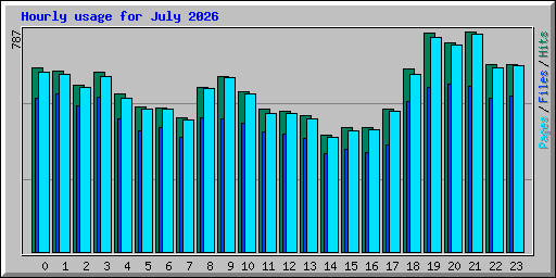 Hourly usage for July 2026