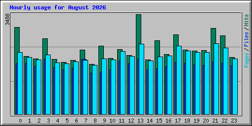 Hourly usage for August 2026